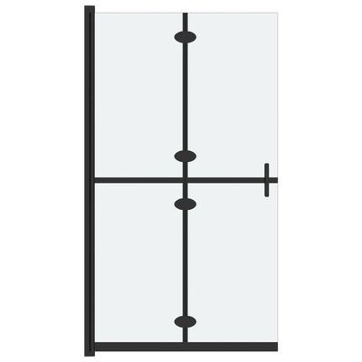 vidaXL Sammenleggbar dusjvegg med frostet ESG-glass 90x190 cm