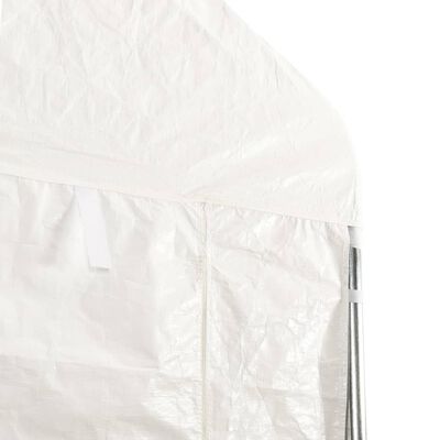 vidaXL Paviljong med tak hvit 13,38x4,08x3,22 m polyetylen