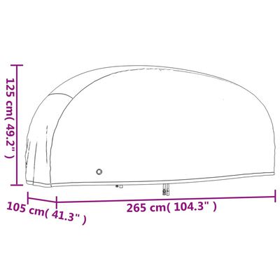 vidaXL Motorsykkeltrekk 2 stk 265x105x125 cm 210D oxfordstoff