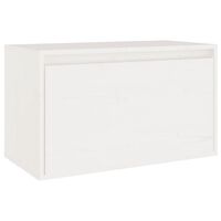 vidaXL Veggskap hvit 60x30x35 cm heltre furu