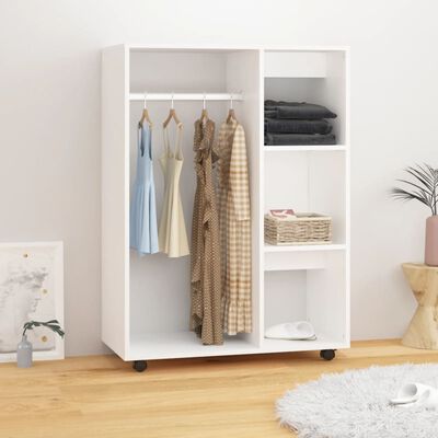 vidaXL Garderobe hvit 80x40x110 cm konstruert tre