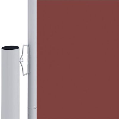 vidaXL Uttrekkbar sidemarkise brun 160x600 cm