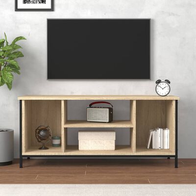 vidaXL TV-benk sonoma eik 102x35x45 cm konstruert tre