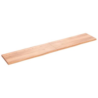 vidaXL Benkeplate til bad lysebrun 220x40x4 cm behandlet heltre