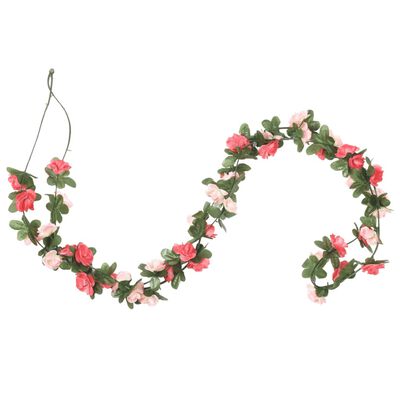 vidaXL Blomsterkranser for jul 6 stk vår rose 250 cm