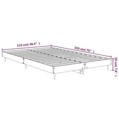 vidaXL Sengeramme høyglans hvit 120x190 cm konstruert tre