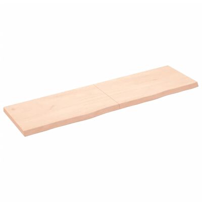 vidaXL Bordplate 180x50x(2-6) cm ubehandlet heltre eik