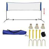 vidaXL Badmintonnett med fjærballer 300x155 cm