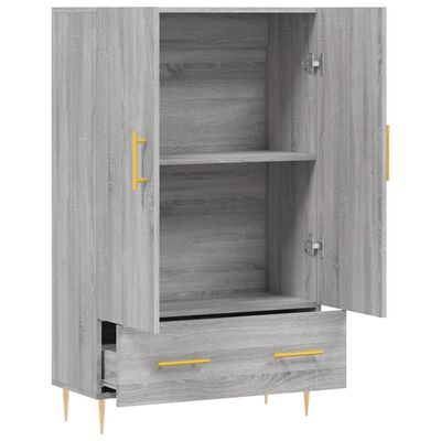 vidaXL Highboard grå sonoma 69,5x31x115 cm konstruert tre