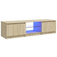 vidaXL TV-benk med LED-lys sonoma eik 140x40x35,5 cm