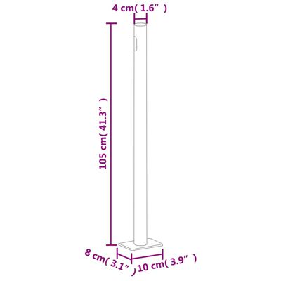 vidaXL Uttrekkbar sidemarkise 170x1200 cm rød