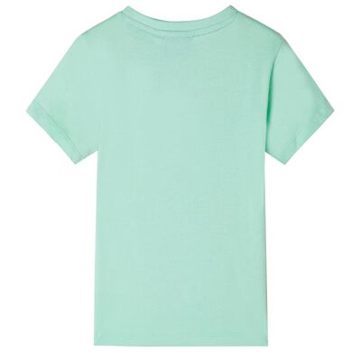 T-skjorte for barn med korte ermer lysegrønn 92