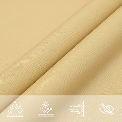 vidaXL Solseil sand 5x2 m 100% polyester oxford