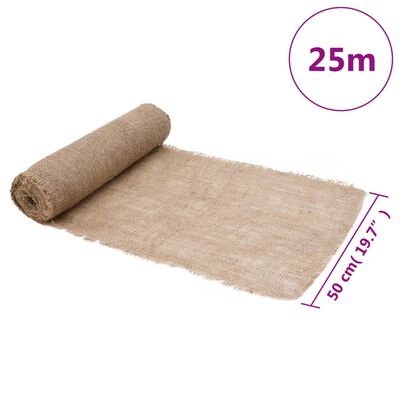 vidaXL Juterull 0,5x25 m 100% jute 200 gsm