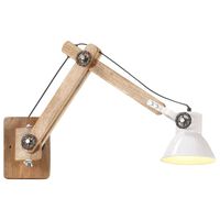 vidaXL Vegglampe i industriell stil hvit rund E27