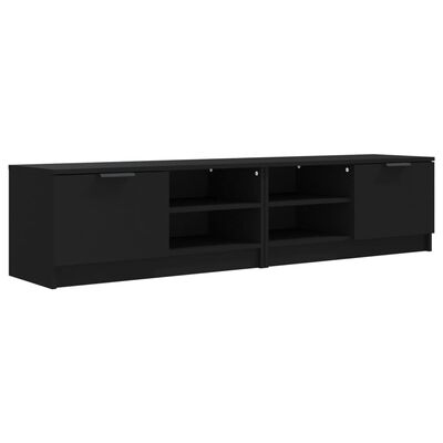 vidaXL TV-benker 2 stk svart 80x35x36,5 cm konstruert tre