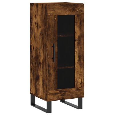 vidaXL Highboard røkt eik 34,5x34x180 cm konstruert tre