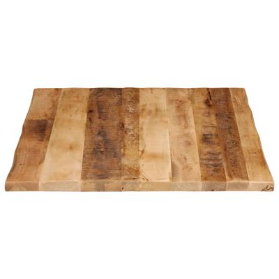 vidaXL Bordplate naturlig kant 90x80x2,5 cm grovt heltre mangotre