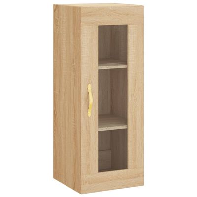 vidaXL Highboard sonoma eik 34,5x34x180 cm konstruert tre