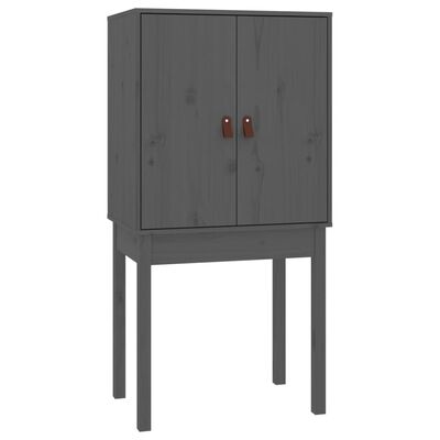 vidaXL Highboard grå 60x40x120 cm heltre furu