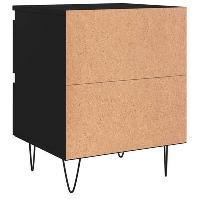 vidaXL Nattbord 2 stk svart 40x35x50 cm konstruert tre