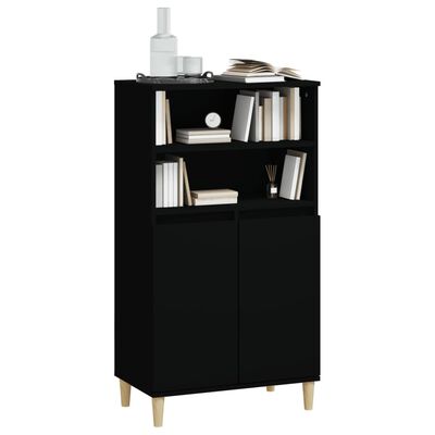 vidaXL Highboard svart 60x36x110 cm konstruert tre