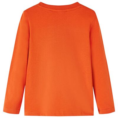 T-skjorte for barn med lange ermer oransje 104