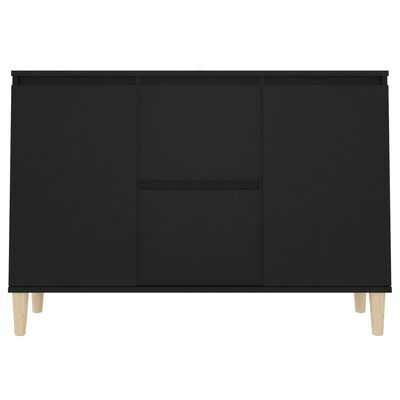 vidaXL Skjenk svart 101x35x70 cm konstruert tre