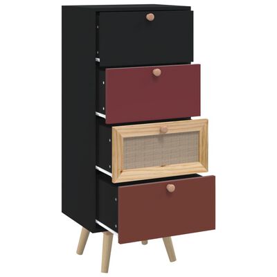 vidaXL Highboard med skuffer 40x30x95 cm konstruert tre