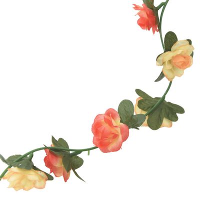 vidaXL Blomsterkranser for jul 6 stk rose og champagne 240 cm