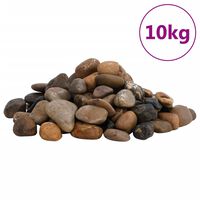 vidaXL Polerte småstein 10 kg flerfarget 2-5 cm