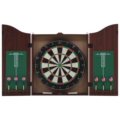 vidaXL Profesjonell dartskive sisal med skap og 6 darts