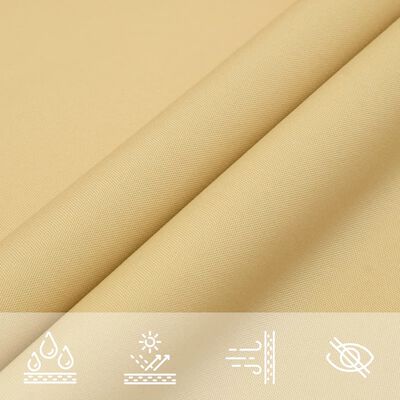 vidaXL Solseil sand 2,5x2 m 100% polyester oxford