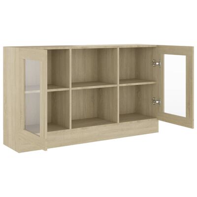 vidaXL Vitrine sonoma eik 120x30,5x70 cm konstruert tre