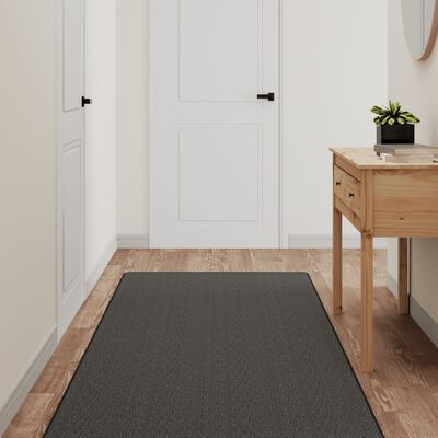 vidaXL Teppeløper sisal-utseende antrasitt 80x150 cm