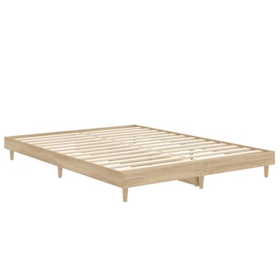 vidaXL Sengeramme uten madrass sonoma eik 140x190 cm konstruert tre