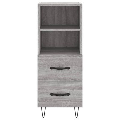 vidaXL Highboard grå sonoma 34,5x34x180 cm konstruert tre