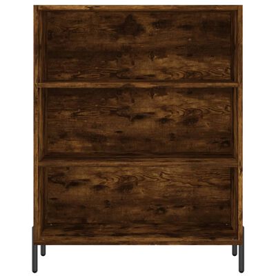 vidaXL Highboard røkt eik 69,5x34x180 cm konstruert tre