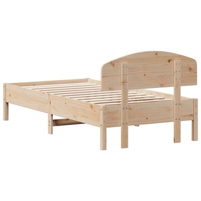 vidaXL Sengeramme uten madrass 75x190 cm heltre furu