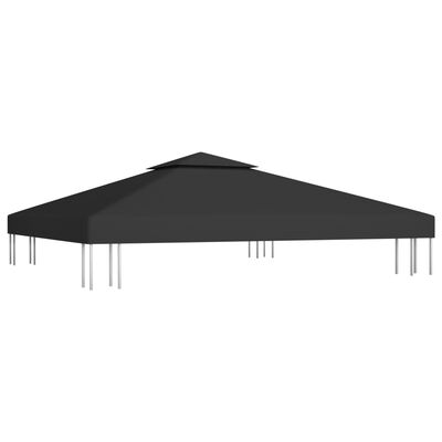 vidaXL Dobbel toppduk til paviljong 310 g/m² 3x3 m svart