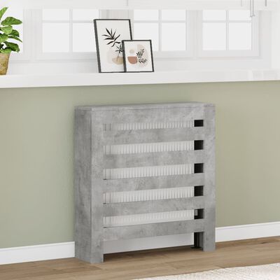 vidaXL Radiatordeksel betonggrå 78x20x82 cm konstruert tre