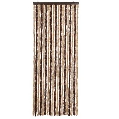 vidaXL Insektgardin lysebrun og beige 56x200 cm chenille