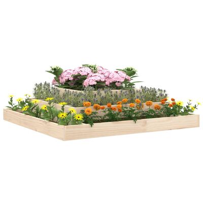 vidaXL Plantekasse 110x110x27 cm heltre furu