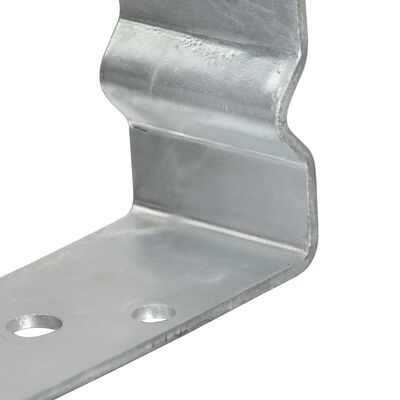 vidaXL Gjerdespyd 6 stk sølv 14x6x15 cm galvanisert stål