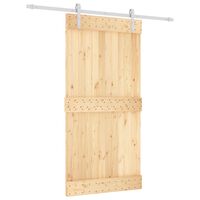 vidaXL Skyvedør med monteringstilbehør 100x210 cm heltre furu