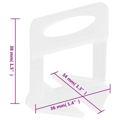 vidaXL Flisklipssystem 250 kiler 500 klips 3 mm