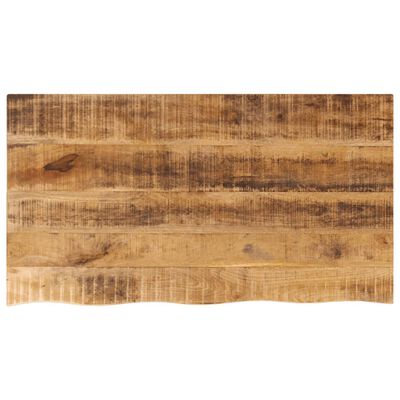 vidaXL Bordplate 100x60x2,5 cm naturlig kant grovt heltre mangotre