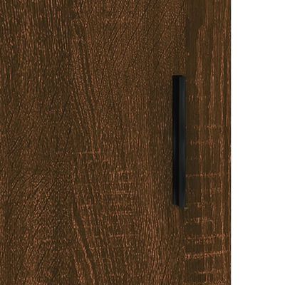 vidaXL Highboard brun eik 69,5x34x180 cm konstruert tre