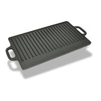 vidaXL Grillplate i støpejern vendbar 50x23 cm