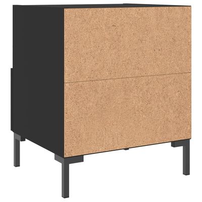 vidaXL Nattbord 2 stk svart 40x35x47,5 cm konstruert tre